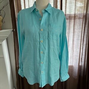 True Grit Linen Coastal Button Down Shirt